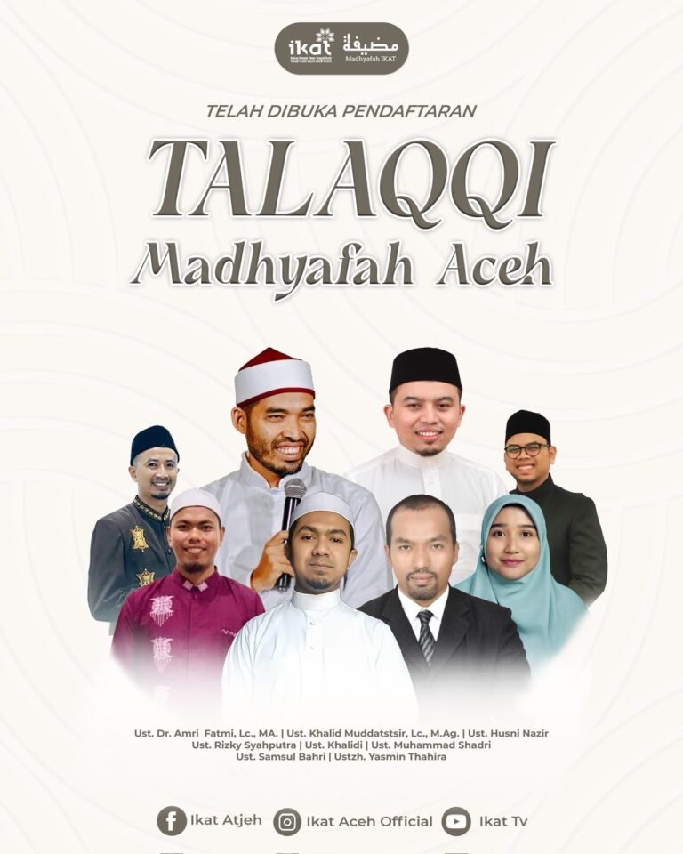 IKAT Aceh Buka Talaqqi Berbagai Kitab Bersama Pakar, Pendaftaran Hampir Tutup!